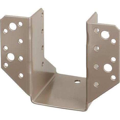 Sabot de poutre DURAVIS® 60 x 100 mm, type A, matériau : Acier, galvanisé sendzimir, surface : beige nacré RAL 1035