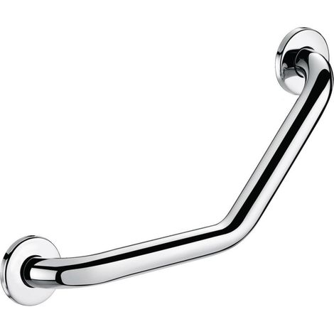 Delabie - Barre d'appui coudée 135°Ø 32 220x220mm Inox poli brillant