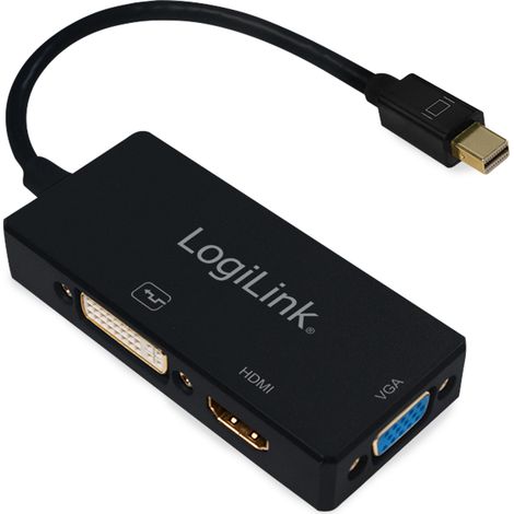 Adaptateur Mini-DisplayPort LOGILINK CV0109, DVI, HDMI, VGA (1/3)