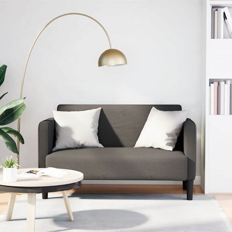 Sofá Loveseat gris claro 109 cm tejido de pana vidaXL (1/5)