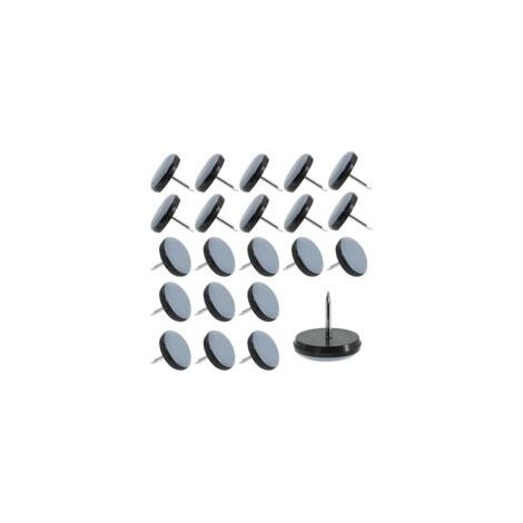 Juego de 30 almohadillas autoadhesivas de teflón de 22 mm – Protección para suelos de madera, vinilo y baldosas – Reducción de ruido al moverse – Crezuo