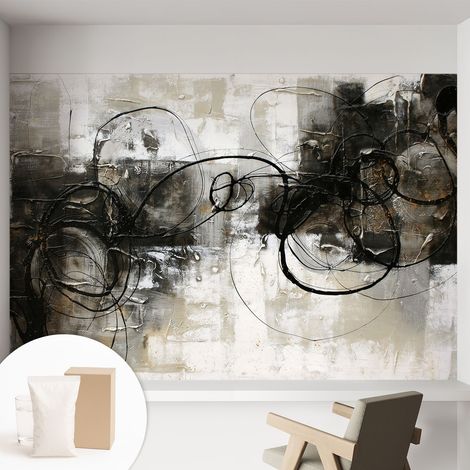 Carta Da Parati - Murale Alla Moda Decorazione - Camera Da Letto - Con Colla Gratuita Vortice astratto 152x104 cm (1/5)