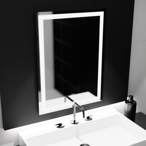 Miroir LED Rectangulaire 60x80cm Frame Basic Touch (1/4)
