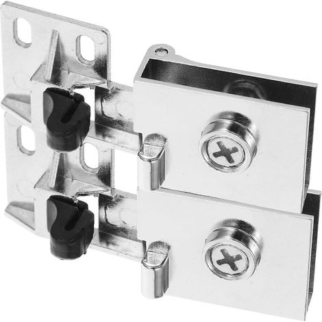Charnières métalliques pour portes vitrées jojofuny, pour armoires, sans perçage (1/5)