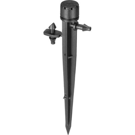 15 goutteurs réglables, avec système de micro-asperseurs, rotation à 180 degrés, noir. (1/2)