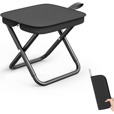 Tabouret pliant portable, chaise de camping pliante, siège de pêche, petit tabouret pliant pour les activités de plein air et les voyages (1/5)