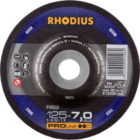 Disco de amolar Rhodius rs2 x-lock metal 125mm 10 unidades