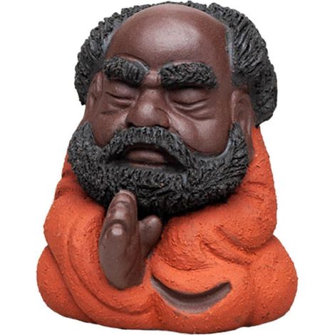 Bodhidharma-Figur, Teetier, kleine Skulptur für Regal, Wohnzimmer, Teetisch (1/5)