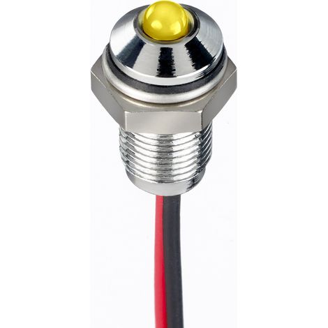 Panel LED LED lumineux Jaune RS PRO, dia. 6mm, 1.8 3.3V c.c., taille de la lampe 3 mm, IP67 ( Prix pour 1 ) (1/3)