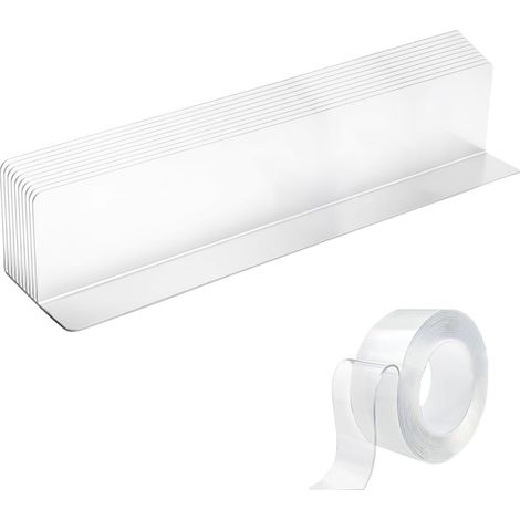 Separateur Etagere, 28 x 3 x 6 cm Separateurs D'etageres en Forme de L, Separateur pour Armoire Transparent, Separateurs de Sac Multifonctionnel (1/5)