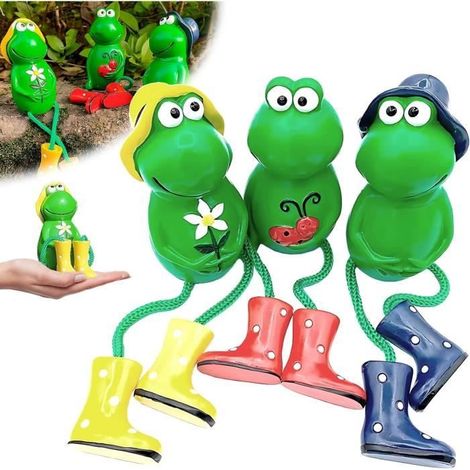 Figurines de Grenouille de Jardin,Statue de Jardin de Grenouille,Statue de Grenouille en Résine,Figurines de Grenouille Décoratives (1/4)
