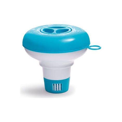 Dispensador flotante para piscinas y spas, de 5 pulgadas de diámetro, para piscinas exteriores. (1/5)