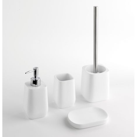 Set 4 Accessori da Bagno in Resina TFT Accessories Bianco (1/5)