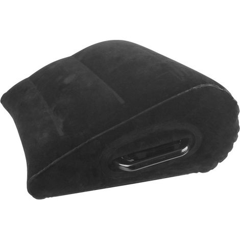 Coussin pour les jambes pour dormir sur le dos - Coussin triangulaire - Coussin orthopédique et ergonomique pour les jambes - Gonflable - Reposez vos jambes - Coussin pour les veines - Noir (1/5)