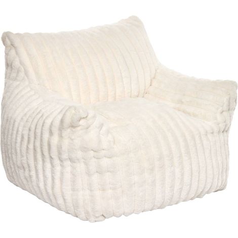 Fauteuil enfant Muzi côtelé H.47cm blanc - Atmosphera créateur d'intérieur (1/4)