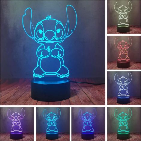 Nacht-LED-Tischlampe mit Anime-Stitch-Welpen-Motiv, kreative 3D-Tischleuchte mit Lava-Lichtern, Baby-Schlaflicht, Heim-Schlafzimmer-Dekoration, Kindergeburtstagsgeschenk (1/4)