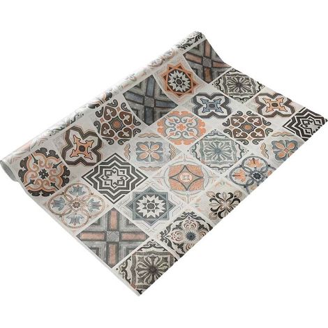 Carrelage mosaïque, papier peint autocollant imperméable en PVC pour murs d'accent de chambre, 60 x 500 cm (1/5)