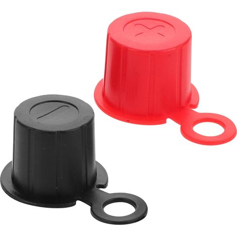 Capuchons De Bornes De Batterie Cache-Bornes Isolants Pour Protection Batterie Voiture Camping-Car Et Bateau Accessoires De Sécurité Pour Bornes Positives Et Négatives 1 Paire (1/5)