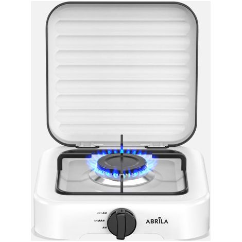 Cocina a gas butano foster blanca 2200w 1quemador solo exterior,tapa protecc.reg.intensidad 6x27x27cm
