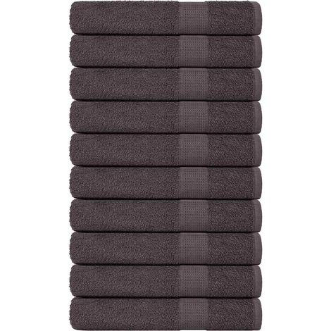 Serviettes de sauna FROGN, lot de 10, anthracite, 80 x 200 cm, 360 g/m²