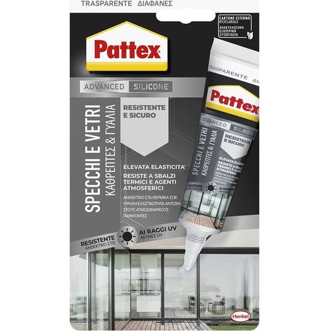 SILICONE NEUTRO 'PATTEX VETRI' trasparente - ml 50