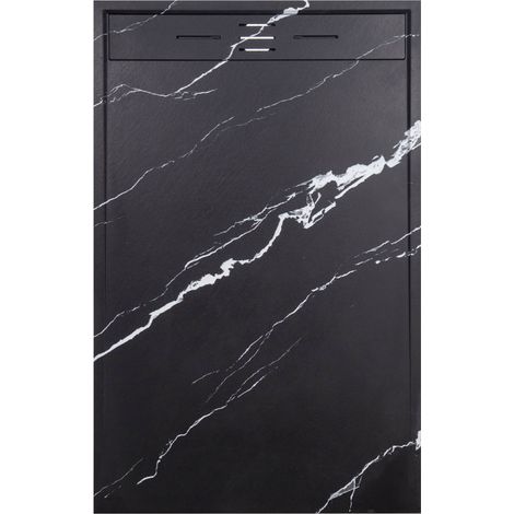 Essebagno Duschwanne aus Kunstharz 120 x 90 Marmor Schwarz