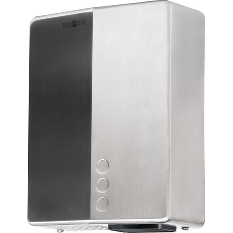 Sèche-mains électrique sans contact BIGFLOW EVO 220-240V, 2050W, 218x284x102mm, acier inoxydable mat (1/2)