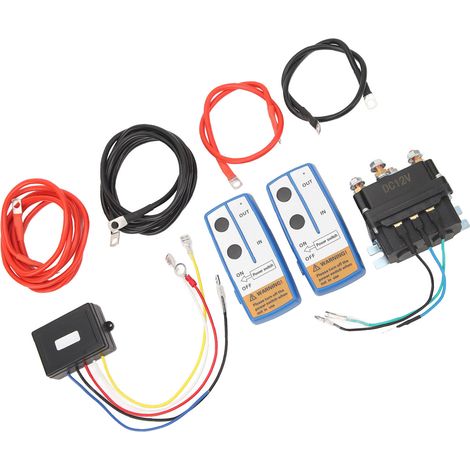 Télécommande sans fil 12V pour treuil 63070, relais contacteur 250A robuste, compatible VTT UTV camion 2000-5000lb, kit de commande à distance. (1/5)