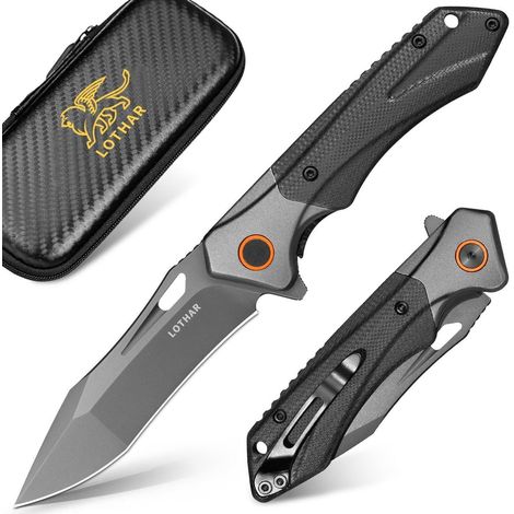 Klappmesser mit D2 Stahlklinge und G10 Griff Einhandmesser für Outdoor & Camping