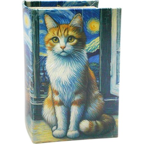 Signes Grimalt Cajas De Libro Regalo  Caja Libro Gato Cajas Libro Azul 5x11x17cm 36433