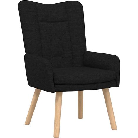 Maison Exclusive - Sessel Schwarz 63 x 67 x 94 cm Stoff und Sperr (1/5)