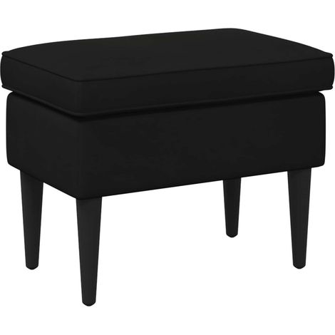 Poggiapiedi Nero 55 x 35 x 41 cm Velluto vidaXL