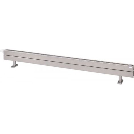 Acova – Radiateur eau chaude en acier plinthe 1345W – Design discret avec grille alvéolée – Pieds réglables 100-150mm – Raccordements multiples (1/2)