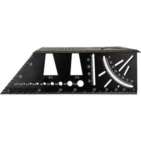 Schwarzer Aluminiumzeiger für Schwalbenschwanz-Montagevorrichtung, vertikale Winkelkalibrierung, praktisches Holzbearbeitungsmarkierungswerkzeug, Direktversand.