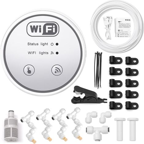 Minuteur d'arrosage automatique connecté Wi-Fi pour jardin, contrôlable via application mobile, système d'arrosage automatique intelligent pour balcon et jardin (1/5)