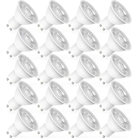 Filiyano-Ampoule LED GU10, blanc froid, 7 W (équivalent 70 W halogène), 720 lm, spot LED, non dimmable, lot de 20, A (1/5)