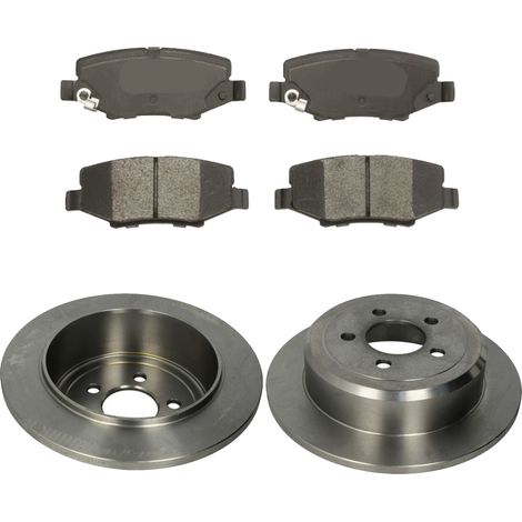 KIT FRENI POSTERIORI compatibile con compatibile con DODGE NITRO - DISCHI + PASTIGLIE OEM: FDB4239 / 18019 /SOSTITUZIONE DIRETTA/BASSA POLVERE/SILENZIOSO