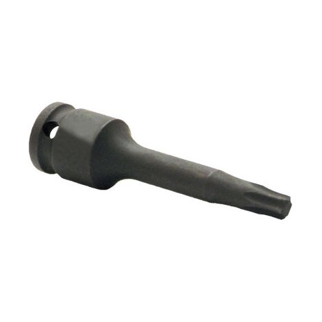 Vaso de impacto negro 1/4", 3/8" y 1/2" boca Torx macho largo                                                     T-25                      1/4"