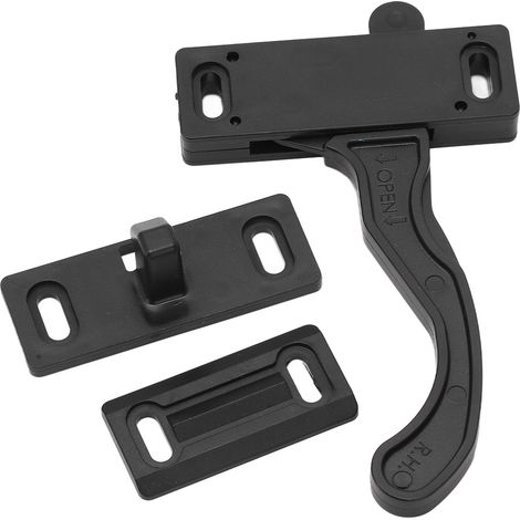 Kit de verrouillage de porte moustiquaire pour camping-car, poignée droite, installation simple, robuste et pratique, ensemble de verrouillage de porte de camping-car en ABS pour les voyages (1/5)