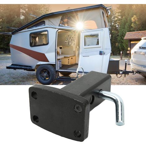 (Vidéo disponible) Récepteur de crochet d'attelage pour remorque, tube carré 5050 mm, avec accessoires à goupille, adapté aux remorques, caravanes et camping-cars. (1/5)
