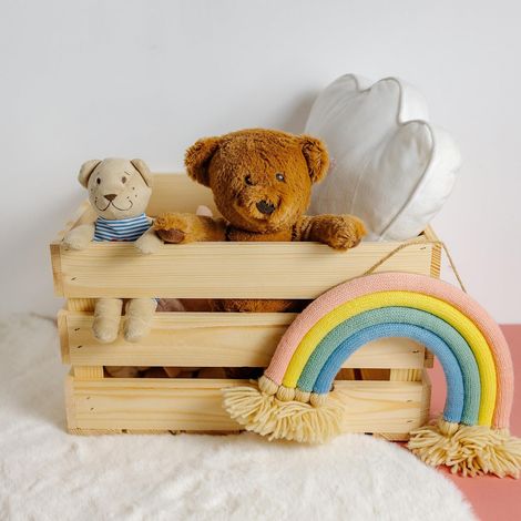 Creative Deco Holzkiste Natur 40 x 30 x 23 cm – Geschliffene Obstkiste, Weinkiste, Apfelkiste, Aufbewahrungsbox, Geschenkbox & Deko