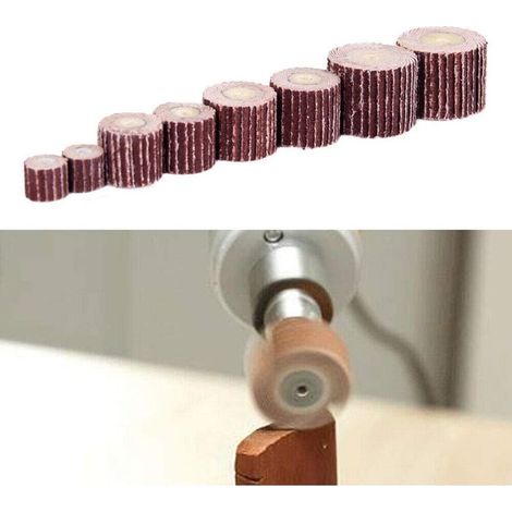 10x Roue à lamelles,grain 600,3 × 15mm,Ponçage abrasif roues à lamelles brosses de polissage,pour polir,dessiner et rogner sur la surface métallique (1/5)