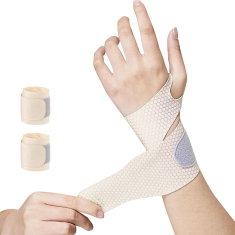 paire de protège-poignets, bandages d'haltérophilie, bandages respirants réglables unisexes, supports de poignet gauche et droit, poignet ultra-fin, (1/5)