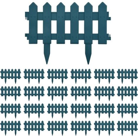 Bordure de pelouse, 25 pièces par paquet, 10 mètres chacune, PP vert (1/5)
