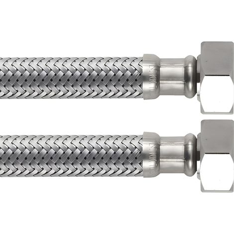 Raccord flexible sanitaire femelle - 1 pièce - Caoutchouc renforcé - Résistance 7 bars - Pour plomberie et industrie - DN8 300 mm (1/3)