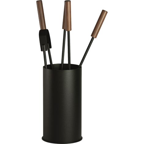 Serviteur de cheminée avec 4 accessoires Velmar Edilinox - Coloris noir (1/3)