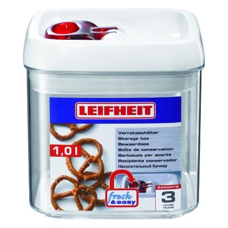 Leifheit 31209 boîte hermétique alimentaire Rectangulaire 1 L Rouge, Transparent, Blanc 1 pièce(s) (1/2)