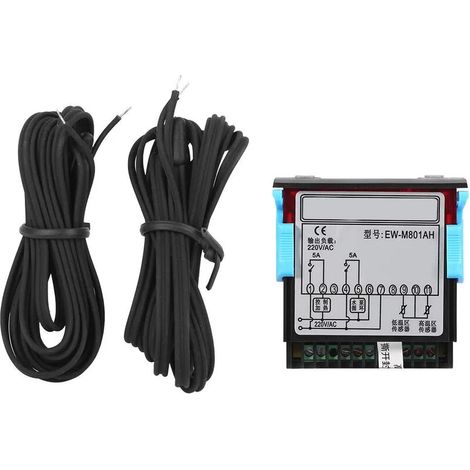 Thermostat Contrôleur de Différence de Température Numérique avec Sonde Capteur pour Chauffe-Eau Solaire AC220V 5A Lefou (1/5)