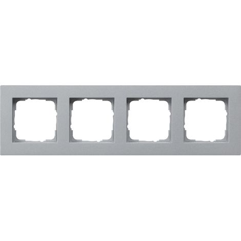 Gira Telaio di copertura 4f piatto Gira E2 F Alu [0214255], 0214 255