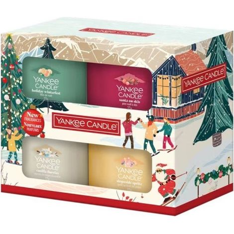 Geschenkset mit 4 Mini-Kerzen in verschiedenen Düften